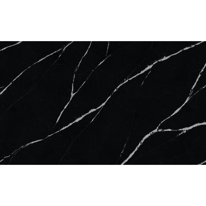 Et Marquina composiet keukenblad – intens zwart blad met krachtige witte aders