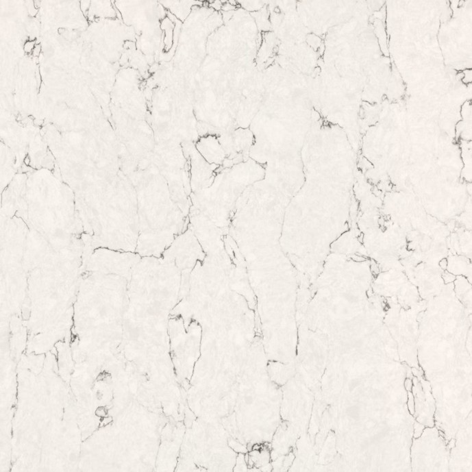 Silestone Composiet White Arabesque keukenblad – witte marmerlook met sierlijke grijze aders