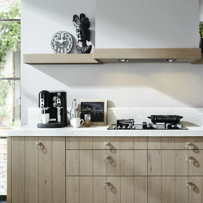 Blanco Norte Silestone keukenblad – licht werkblad met fijne wit-grijze spikkelstructuur