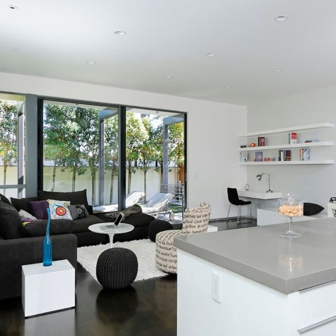 Gris Expo composiet keukenblad – middengrijs werkblad met fijne structuur