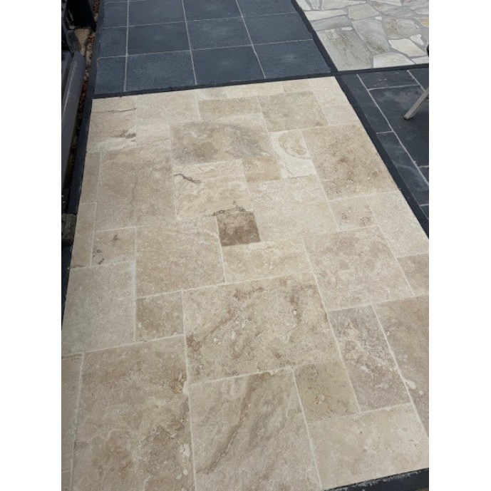 Travertin Light Getrommeld Romaans Verband Travertin Light Getrommeld Romaans Verband