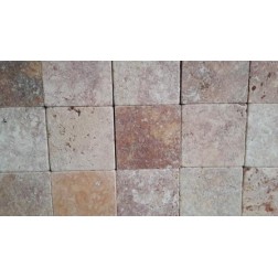 Travertin Red Anticato Getrommeld