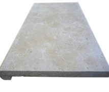 Zwembadrand Marokkaanse Kalksteen Isola Beige Afgeronde Bullnose