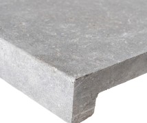 Zwembadrand Marokkaanse Kalksteen Zahra Grey Rechte Bullnose