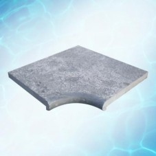 Zwembadrand Cloud, Hoek-elementen, Bullnose, gevlamd/geborsteld