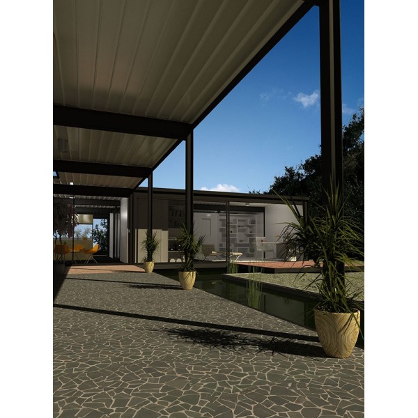 Palladiana Silvagrey – onregelmatige lichtgrijze natuursteenstukken in zilvergrijze tinten