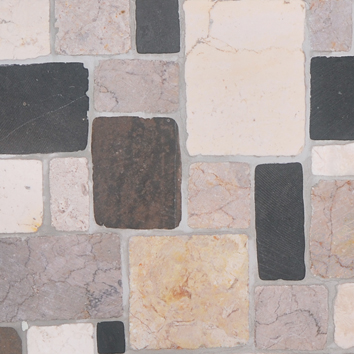 Rectangle All Colors Mix – rechthoekige marmerstukken in gemengde natuurlijke tinten