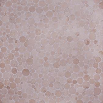 Round Biancone – ronde wit-beige marmerstukken met natuurlijke adering