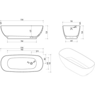 Ligbad Rock Vrijstaand 