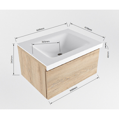 Badmeubel Bulka met 1 lade