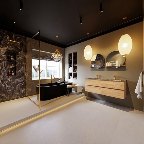 Vica-dluxe Badmeubel met Wastafel en Spiegel 