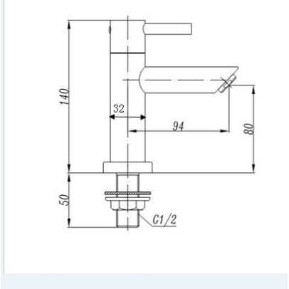 Toiletkraan Aquador (RVS Look)